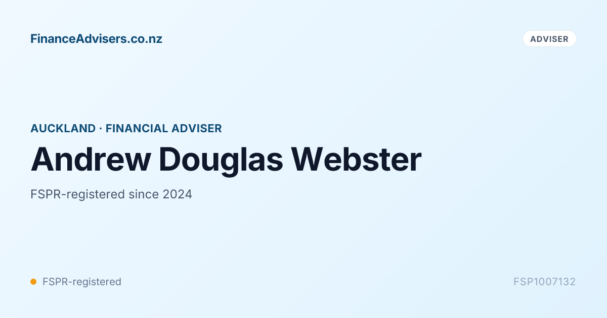 Andrew Douglas Webster - Financial Adviser in Auckland | Finance ...