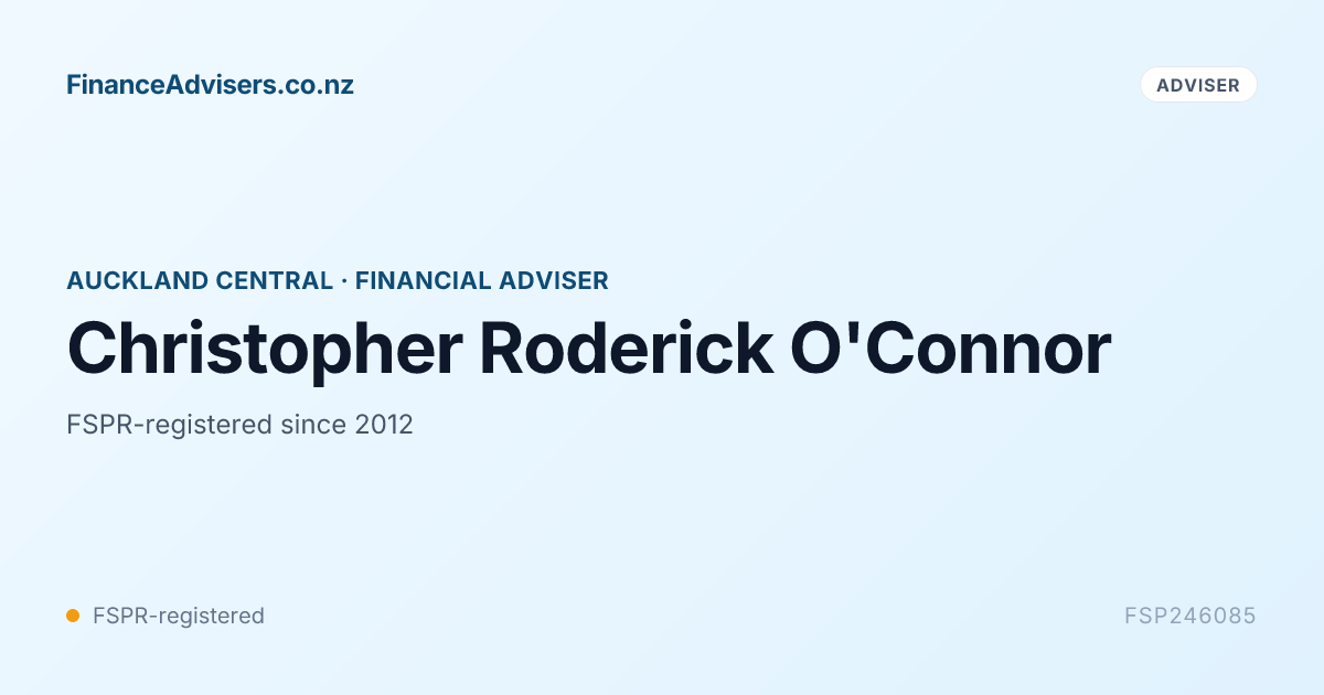 Christopher Roderick O'Connor - Financial Adviser in Auckland Central ...