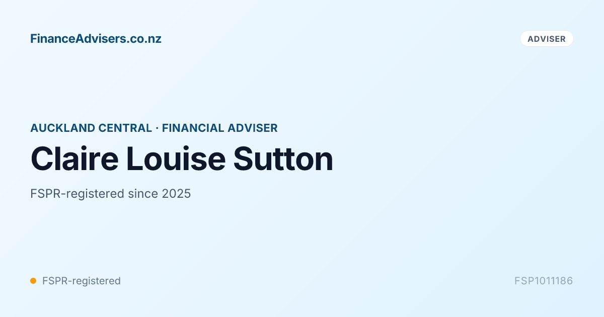 Claire Louise Sutton - Financial Adviser in Auckland Central | Finance ...
