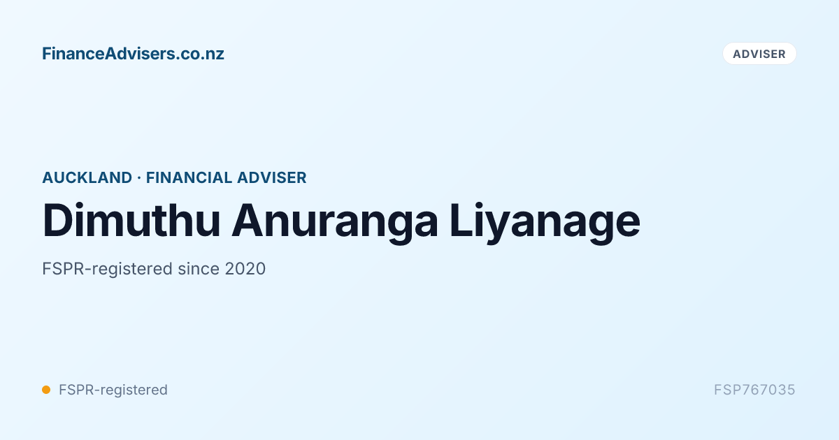 Dimuthu Anuranga Liyanage - Financial Adviser in Auckland | Finance ...