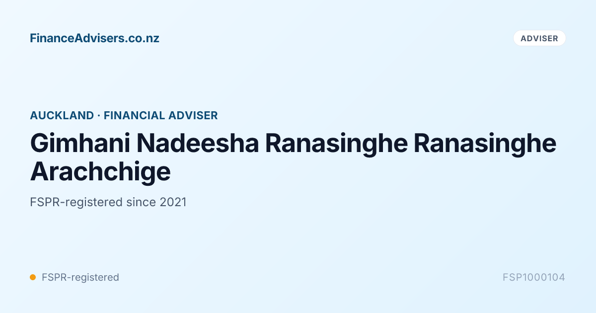 Don Ranasinghe Gimhani Nadeesha Ranasinghe Ranasinghe Arachchige - Financial Adviser ...