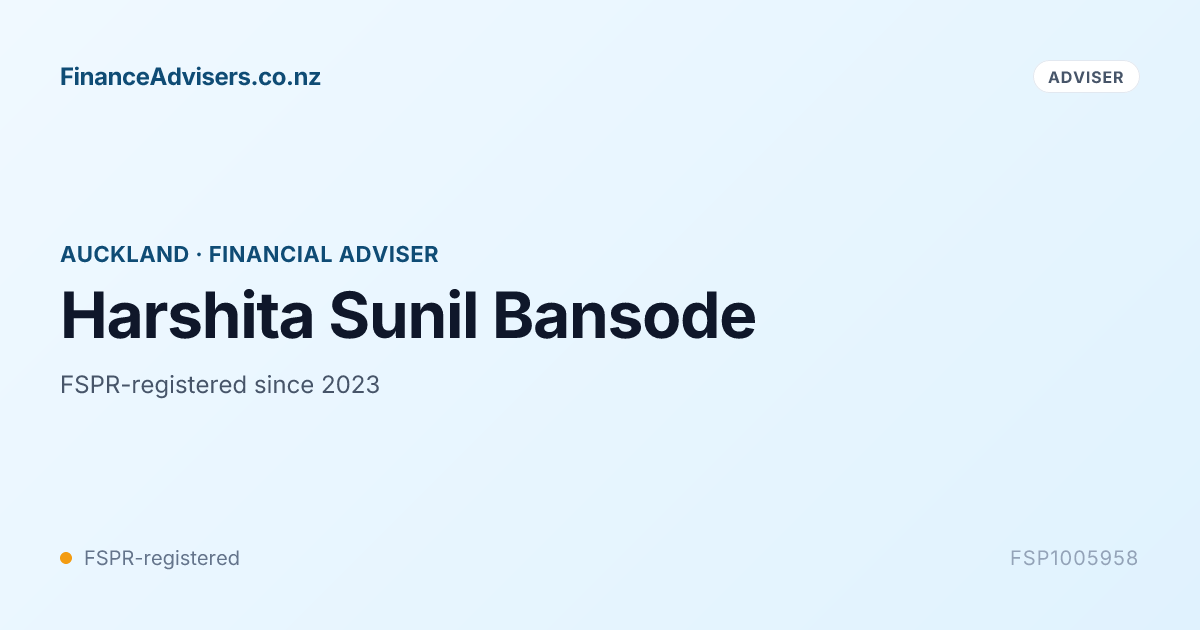 Harshita Sunil Bansode - Financial Adviser in Auckland | Finance ...