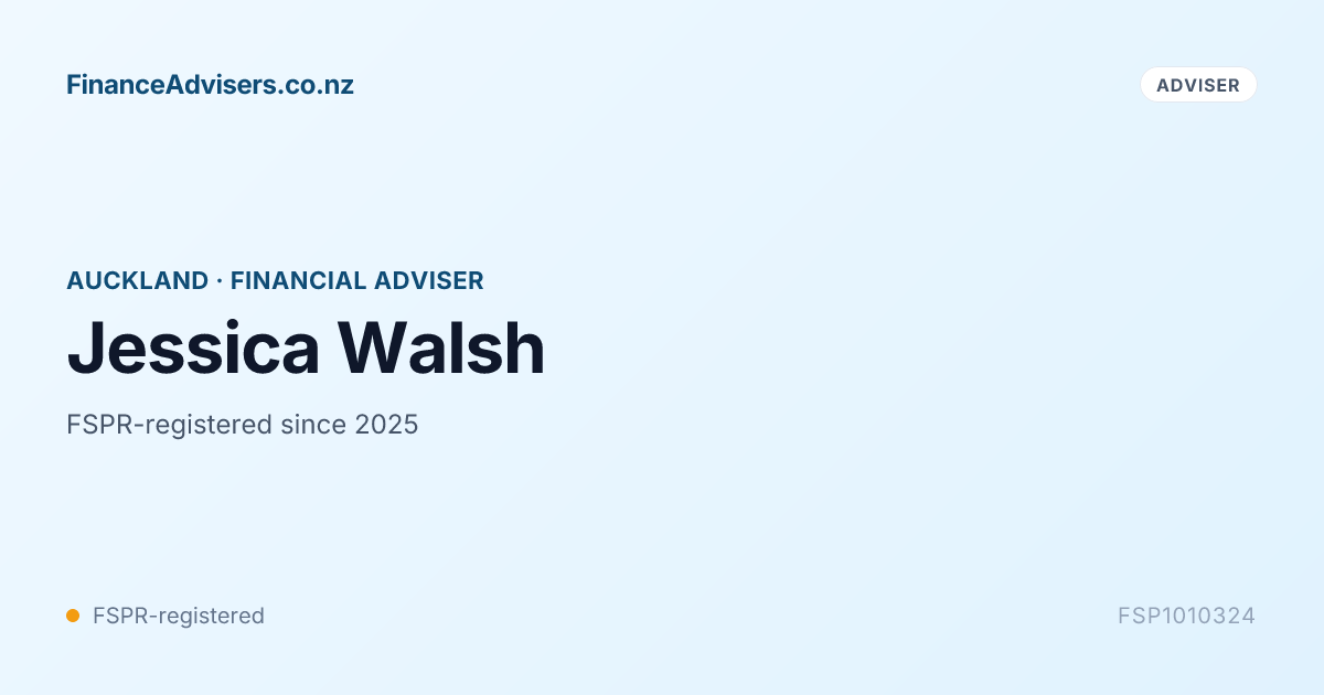 Jessica Walsh - Financial Adviser in Auckland | Finance Advisers NZ