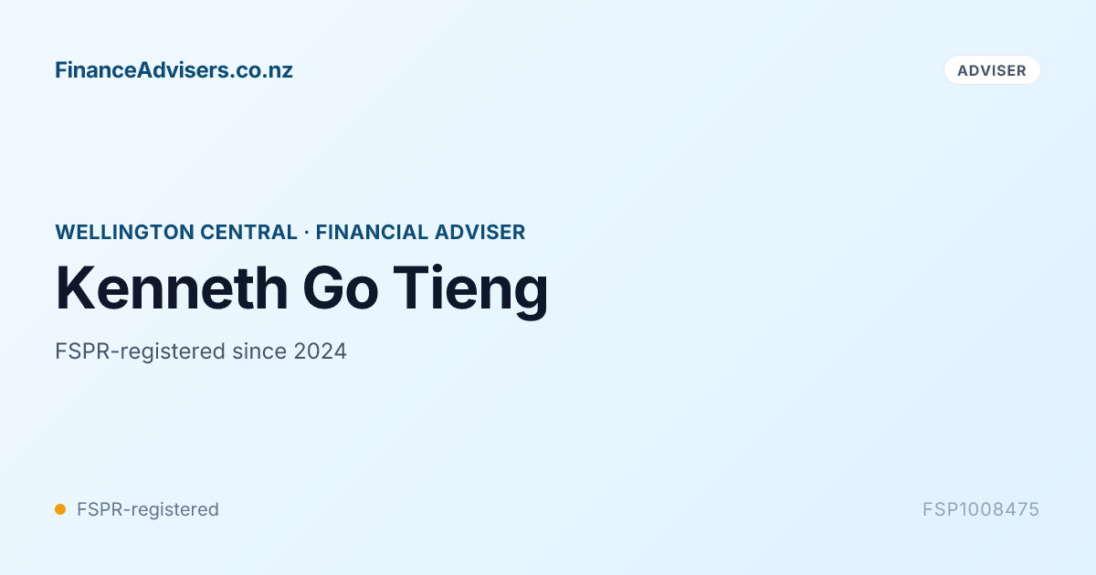 Kenneth Go Tieng - Financial Adviser in Wellington Central | Finance ...