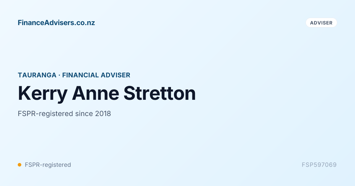 Kerry Anne Stretton - Financial Adviser in Tauranga | Finance Advisers NZ
