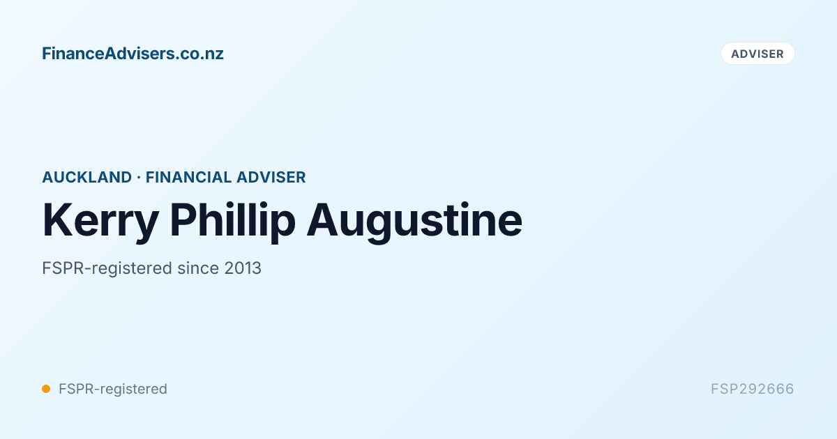 Kerry Phillip Augustine - Financial Adviser in Auckland | Finance ...