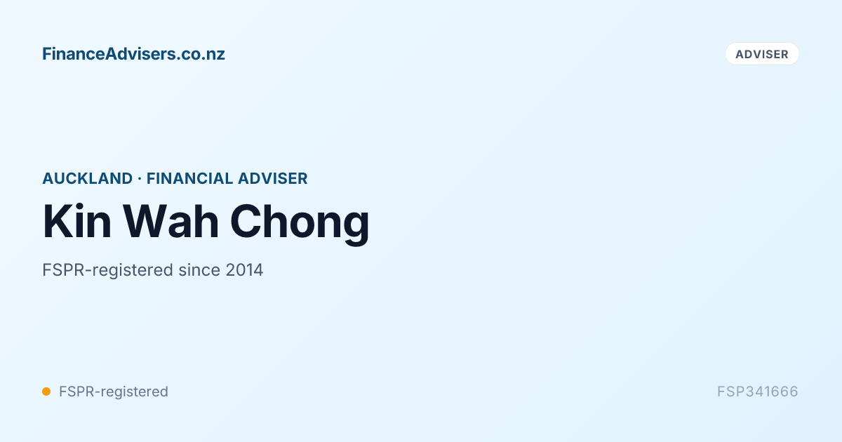 Lee Kin Wal Kin Wah Chong - Financial Adviser in Auckland | Finance Advisers NZ