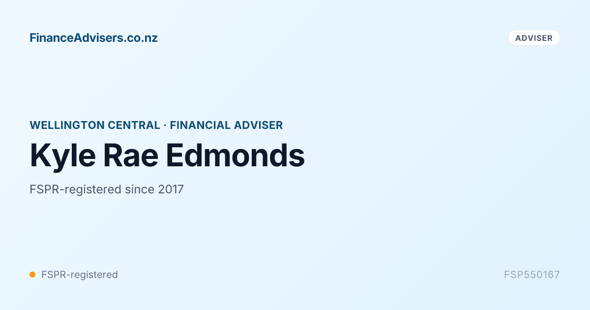 Kyle Rae Edmonds - Financial Adviser in Wellington Central | Finance ...