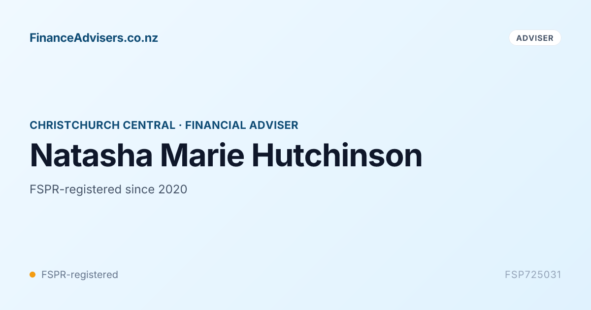 Natasha Marie Hutchinson - Financial Adviser in Christchurch Central ...
