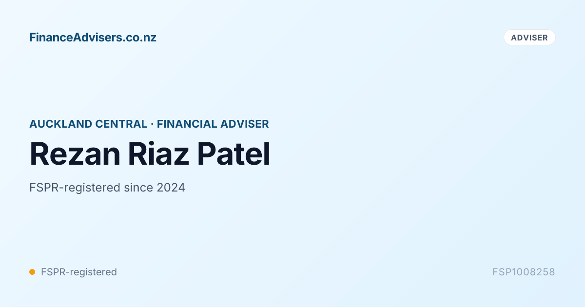 Rezan Riaz Patel - Financial Adviser in Auckland Central | Finance ...