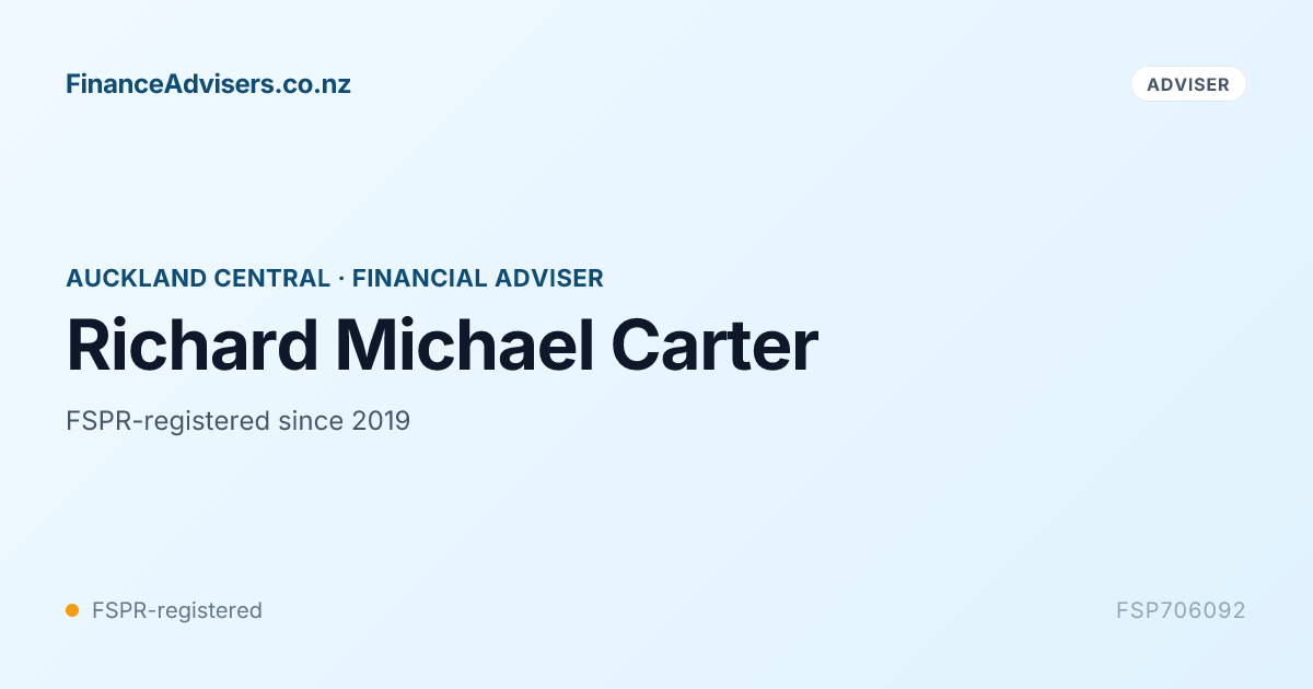 Richard Michael Carter - Financial Adviser in Auckland Central ...