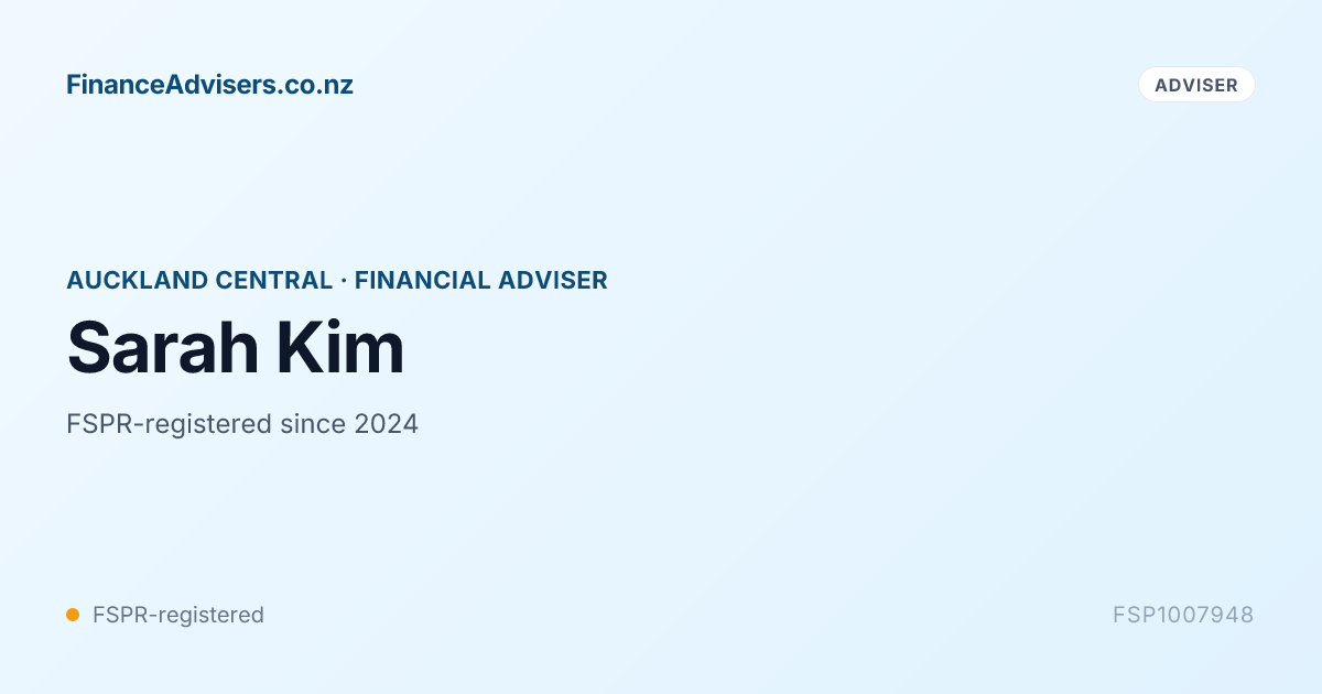 Sarah Kim - Financial Adviser in Auckland Central | Finance Advisers NZ