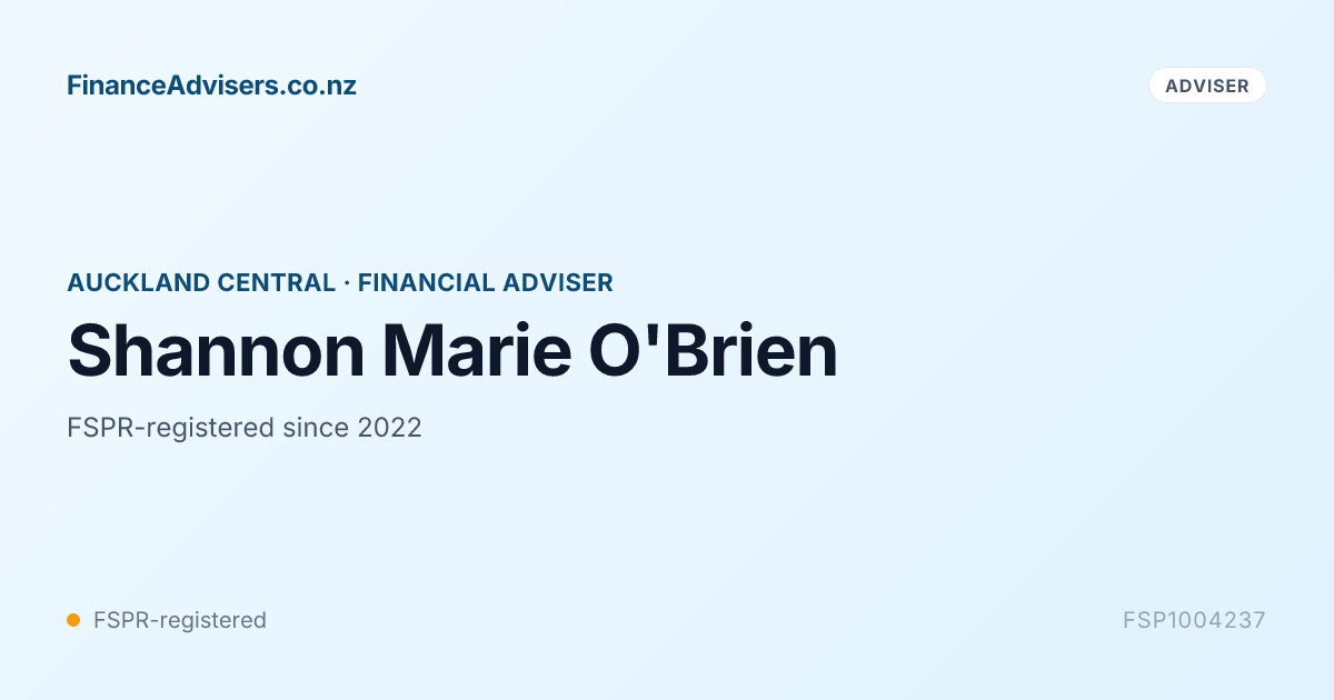 Shannon Marie O'Brien - Financial Adviser in Auckland Central | Finance ...