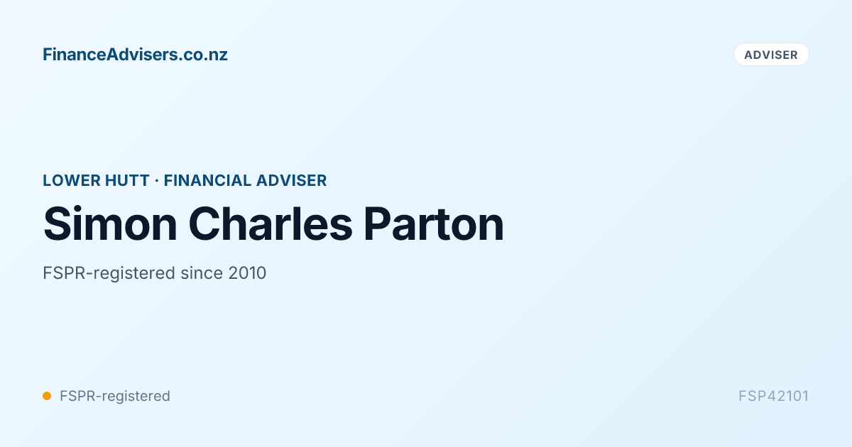 Simon Charles Parton - Financial Adviser in Lower Hutt | Finance ...