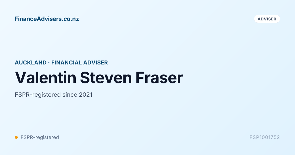 Valentin Steven Fraser - Financial Adviser in Auckland | Finance ...