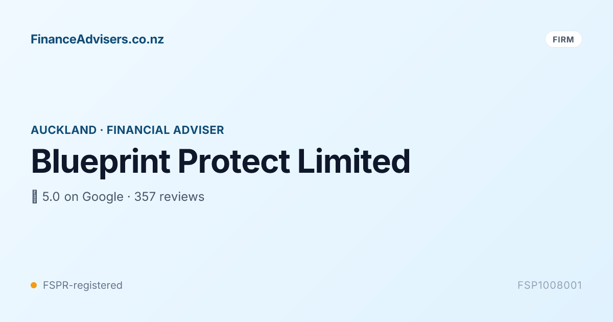 Blueprint Protect Limited - Financial Services Provider in Auckland