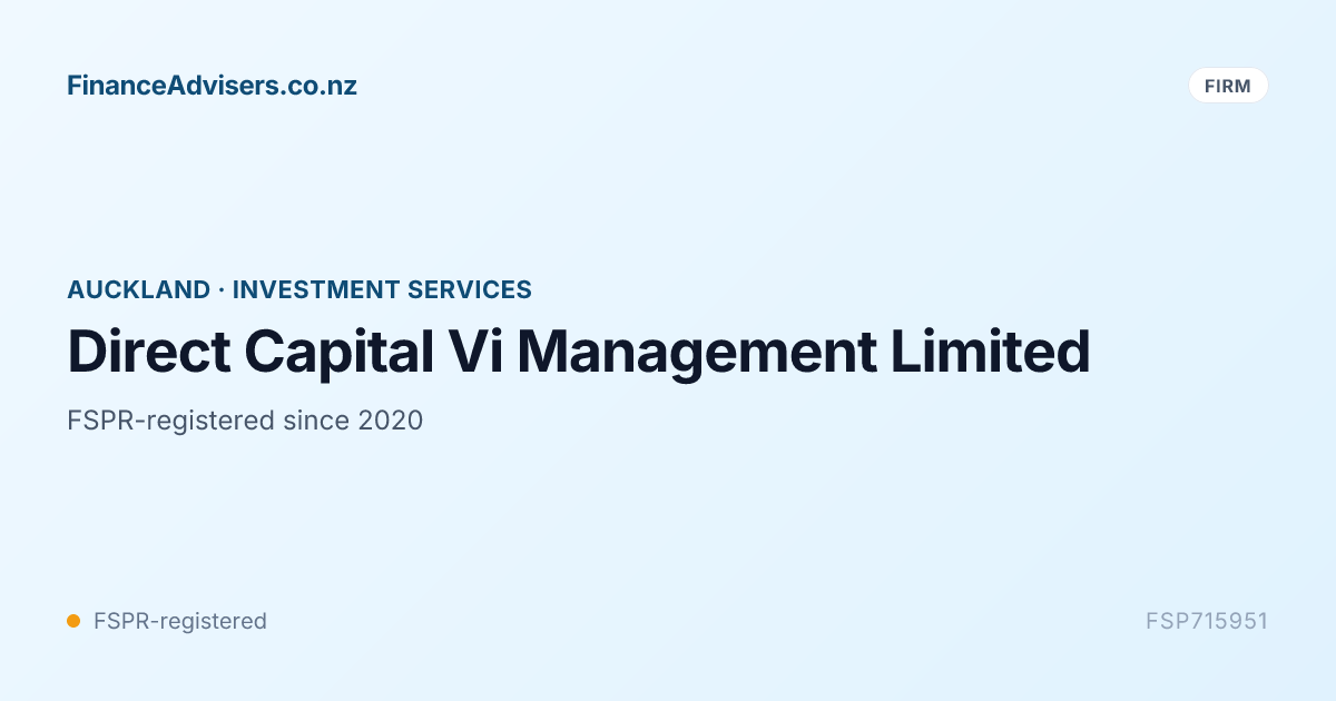 Direct Capital Vi Management Limited - Financial Services Provider in ...
