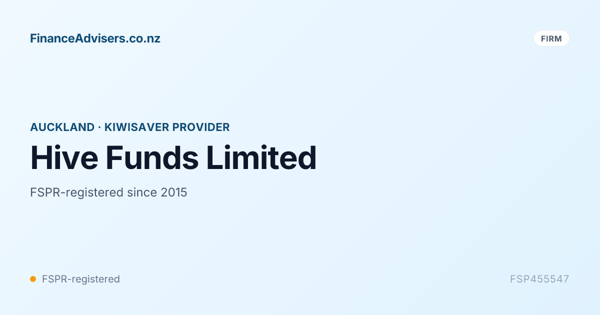 Hive Funds Limited - Financial Services Provider in Auckland