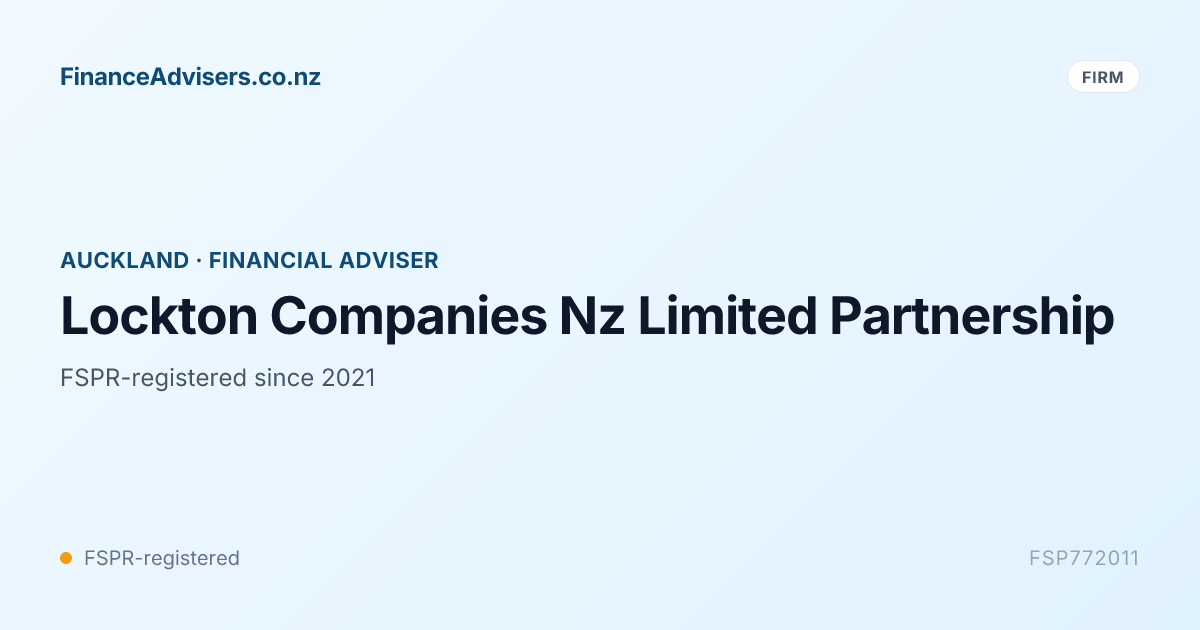 Lockton Companies Nz Limited Partnership - Financial Services Provider ...