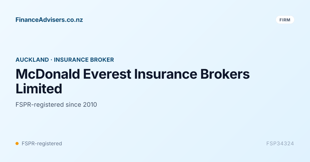 McDonald Everest Insurance Brokers Limited - Financial Services ...