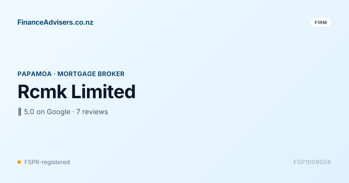 Rcmk Limited - Financial Services Provider in Papamoa