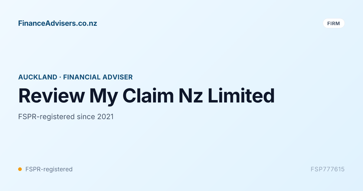 Review My Claim Nz Limited - Financial Services Provider in Auckland