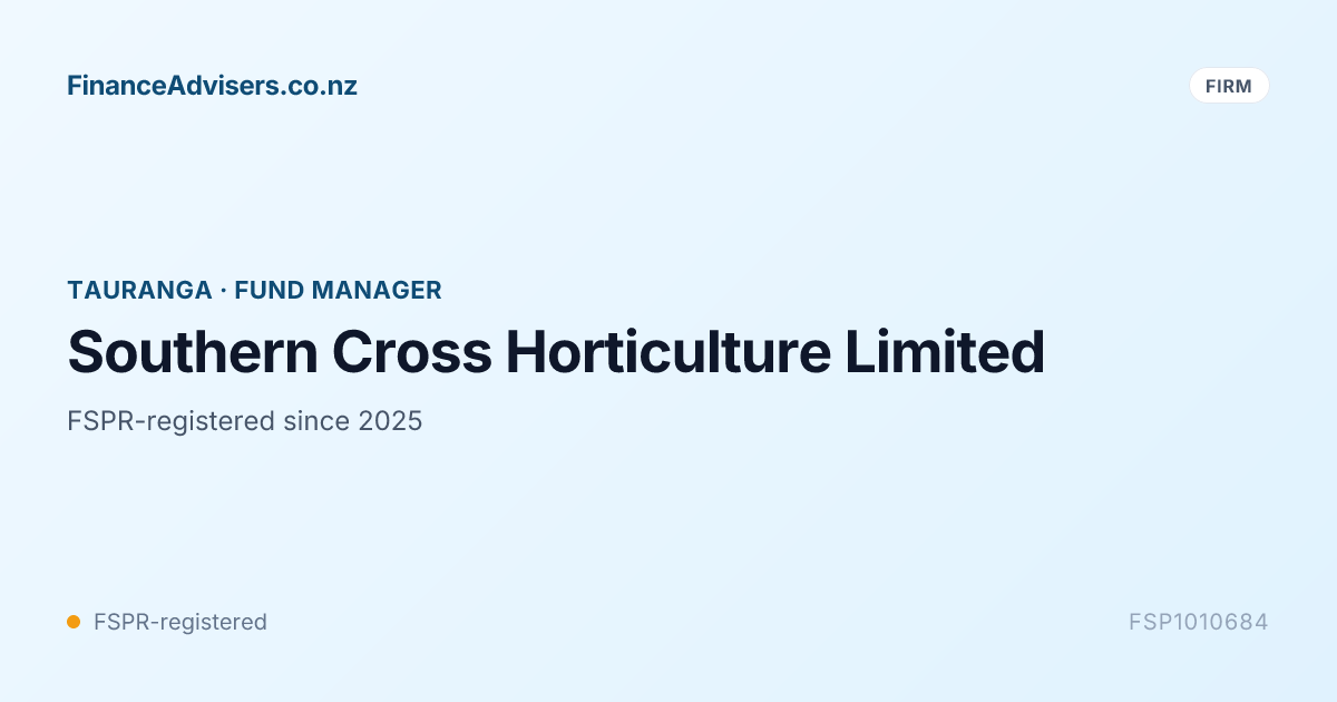 Southern Cross Horticulture Limited - Financial Services Provider in ...